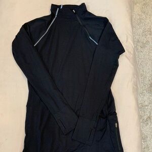 Athleta Black XL Mock neck Workout Top Activewear Running Sport Adventure Alpine